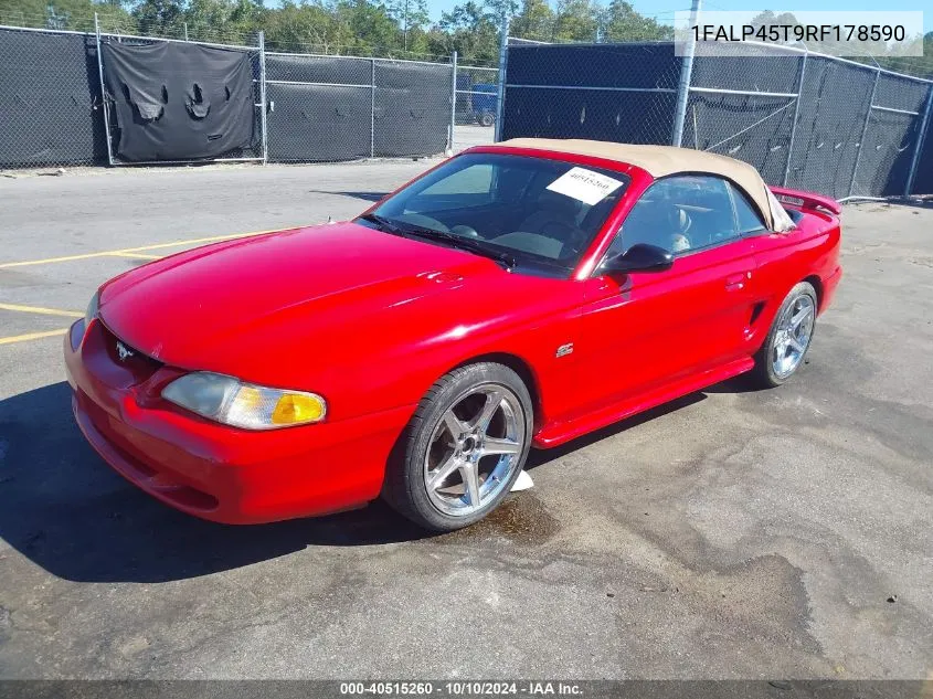 1994 Ford Mustang Gt VIN: 1FALP45T9RF178590 Lot: 40515260