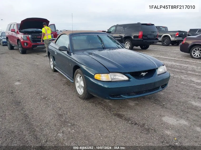 1994 Ford Mustang Gt VIN: 1FALP45T8RF217010 Lot: 40542282