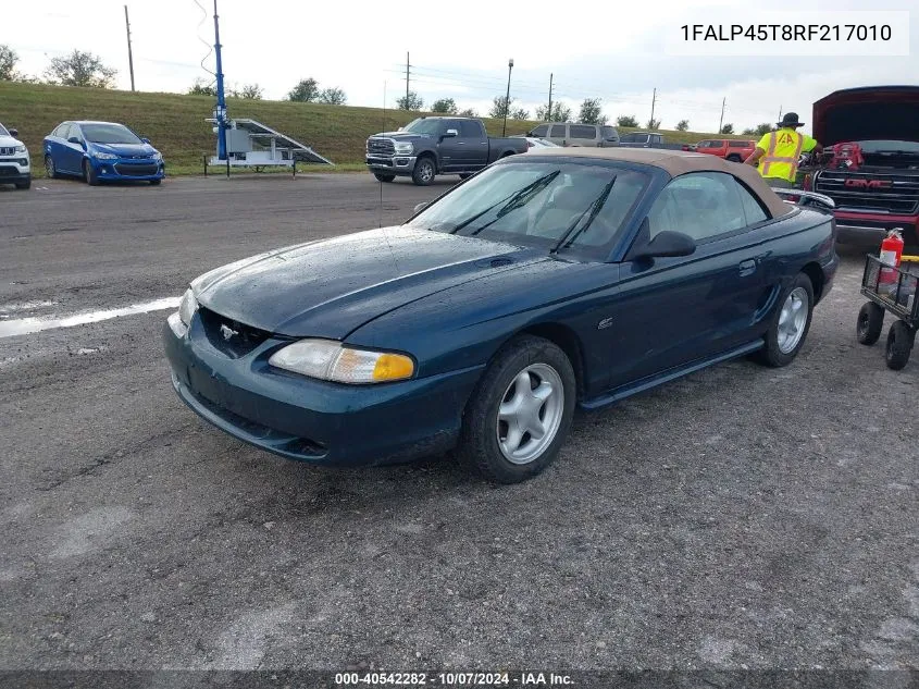 1994 Ford Mustang Gt VIN: 1FALP45T8RF217010 Lot: 40542282