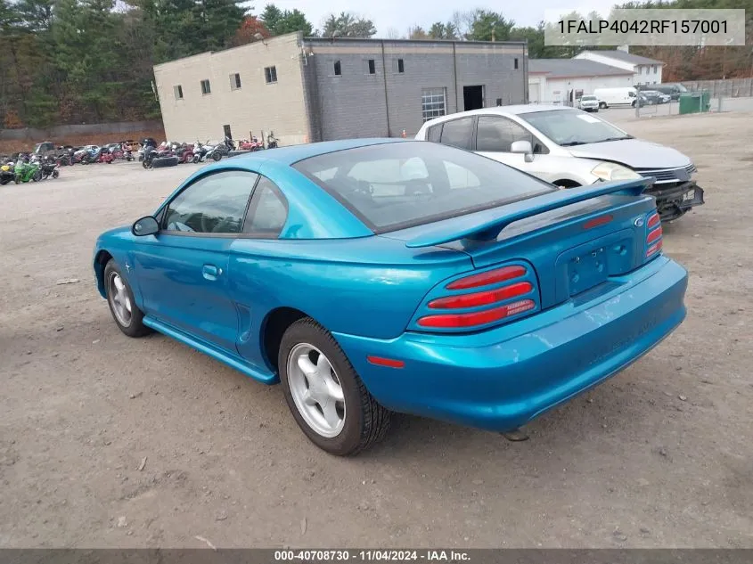 1994 Ford Mustang VIN: 1FALP4042RF157001 Lot: 40708730