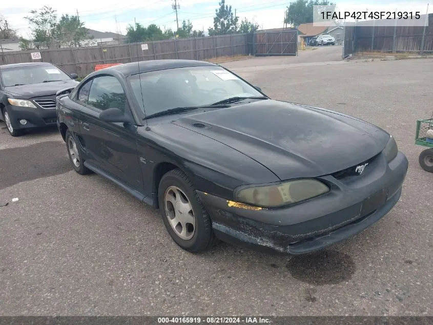 1995 Ford Mustang Gt/Gts VIN: 1FALP42T4SF219315 Lot: 40165919