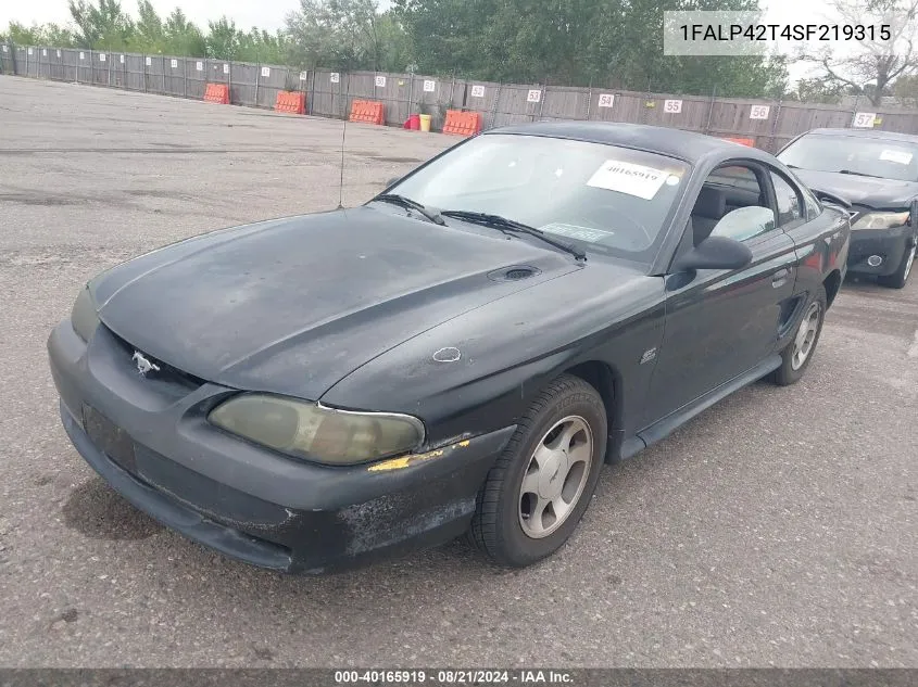 1995 Ford Mustang Gt/Gts VIN: 1FALP42T4SF219315 Lot: 40165919