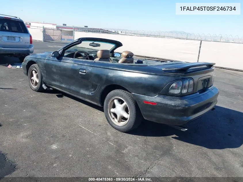 1995 Ford Mustang Gt/Gts VIN: 1FALP45T0SF246734 Lot: 40475363