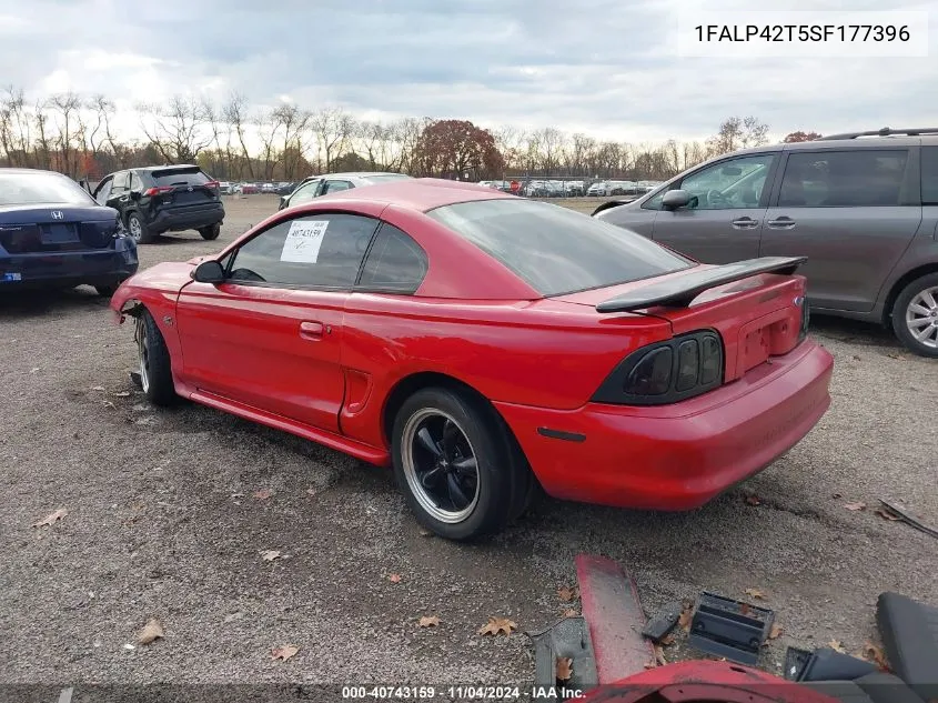 1995 Ford Mustang Gt/Gts VIN: 1FALP42T5SF177396 Lot: 40743159