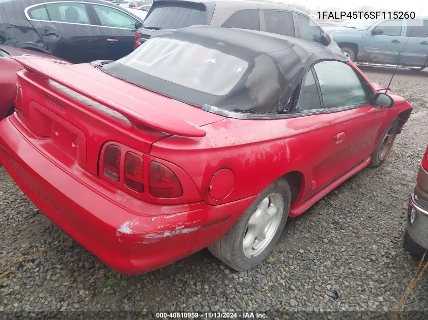 1FALP45T6SF115260 1995 Ford Mustang Gt/Gts