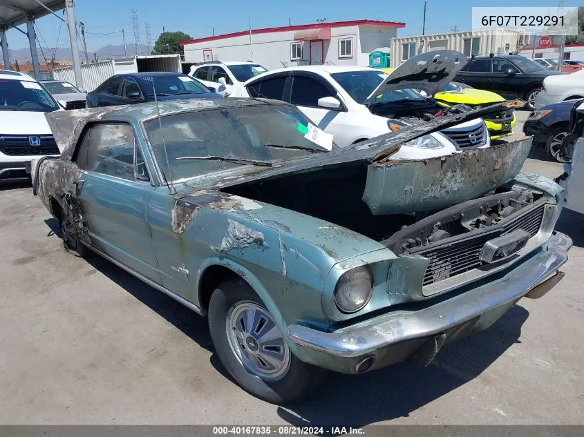 1996 Ford Mustang VIN: 6F07T229291 Lot: 40167835