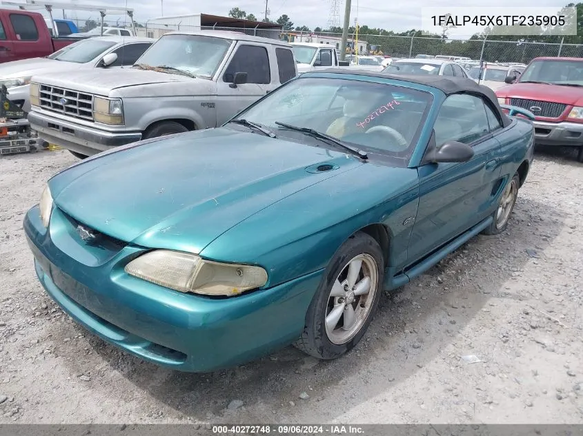 1996 Ford Mustang Gt VIN: 1FALP45X6TF235905 Lot: 40272748