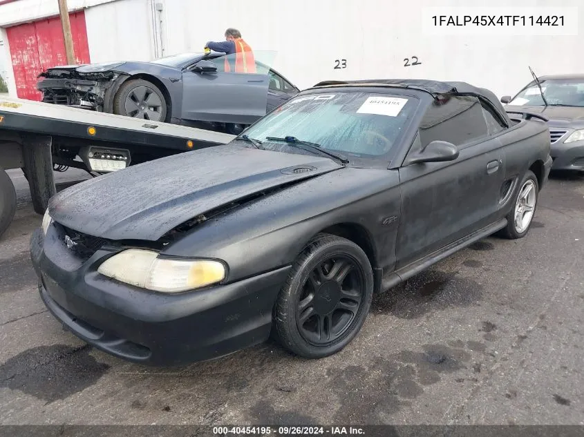 1996 Ford Mustang Gt VIN: 1FALP45X4TF114421 Lot: 40454195