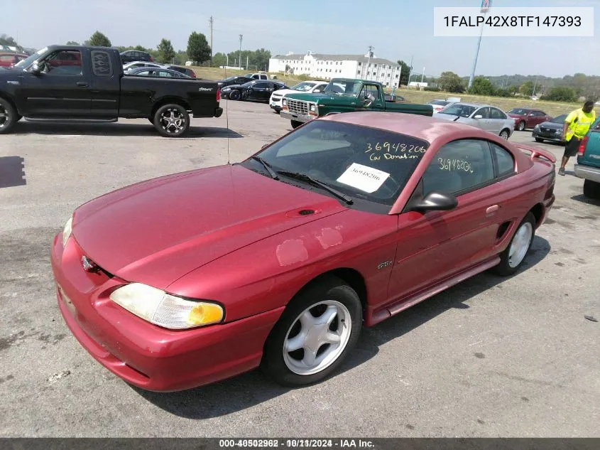 1996 Ford Mustang Gt VIN: 1FALP42X8TF147393 Lot: 40502962