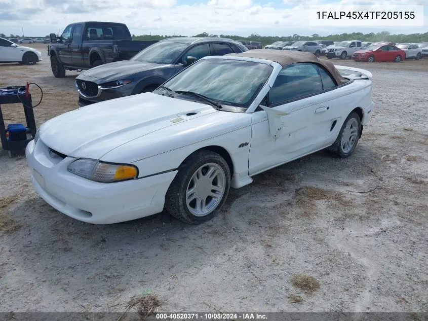 1996 Ford Mustang Gt VIN: 1FALP45X4TF205155 Lot: 40520371