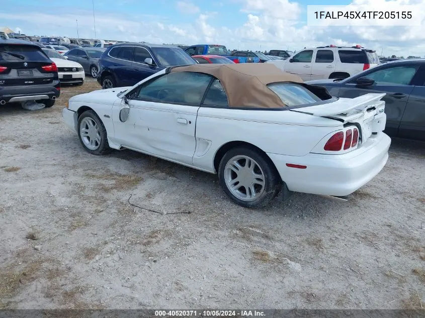 1996 Ford Mustang Gt VIN: 1FALP45X4TF205155 Lot: 40520371