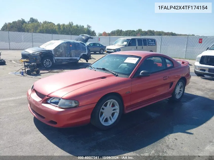 1996 Ford Mustang Gt VIN: 1FALP42X4TF174154 Lot: 40557041