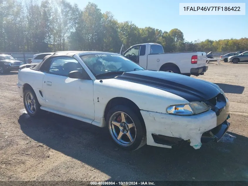 1996 Ford Mustang Cobra VIN: 1FALP46V7TF186422 Lot: 40596984