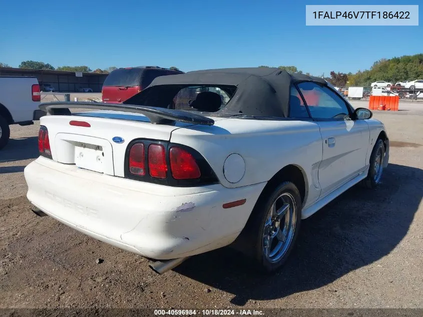 1996 Ford Mustang Cobra VIN: 1FALP46V7TF186422 Lot: 40596984