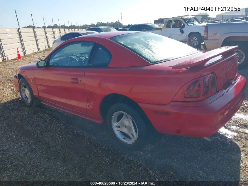 1996 Ford Mustang VIN: 1FALP4049TF212955 Lot: 40628580