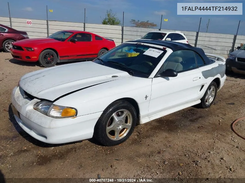 1996 Ford Mustang VIN: 1FALP4444TF214932 Lot: 40707248