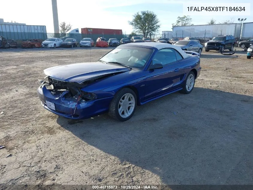 1996 Ford Mustang Gt VIN: 1FALP45X8TF184634 Lot: 40715873