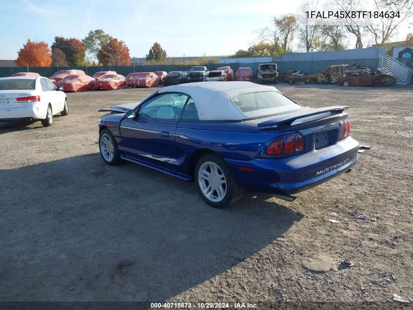 1996 Ford Mustang Gt VIN: 1FALP45X8TF184634 Lot: 40715873