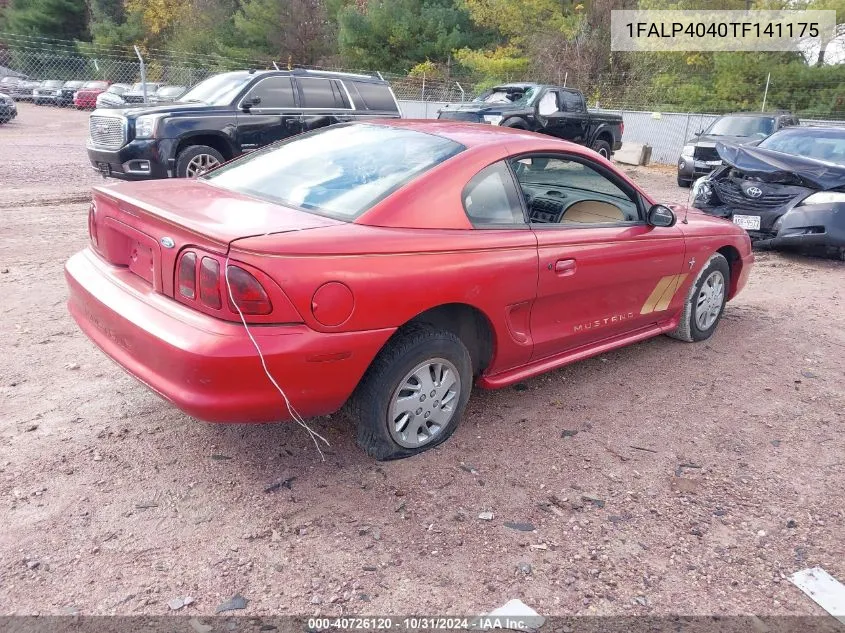 1996 Ford Mustang VIN: 1FALP4040TF141175 Lot: 40726120