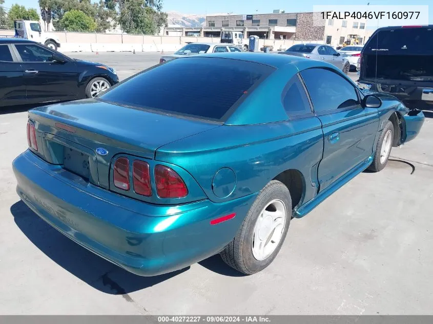 1997 Ford Mustang VIN: 1FALP4046VF160977 Lot: 40272227