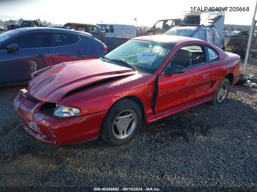 1997 Ford Mustang VIN: 1FALP4040VF205668 Lot: 40294692