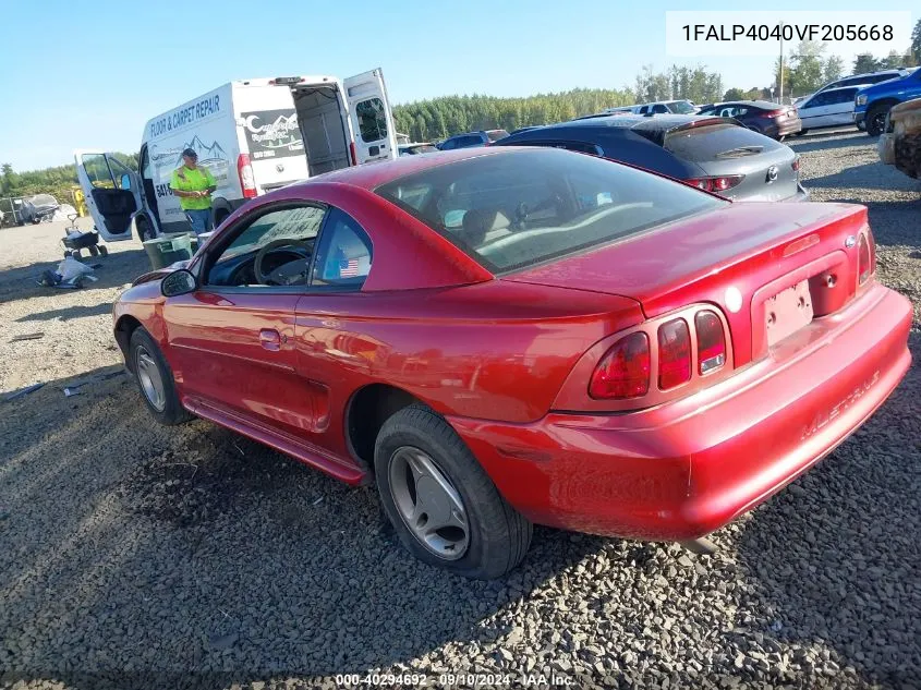 1997 Ford Mustang VIN: 1FALP4040VF205668 Lot: 40294692