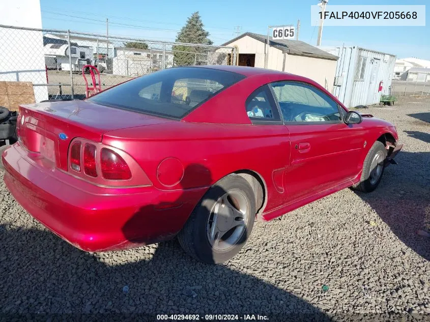 1997 Ford Mustang VIN: 1FALP4040VF205668 Lot: 40294692