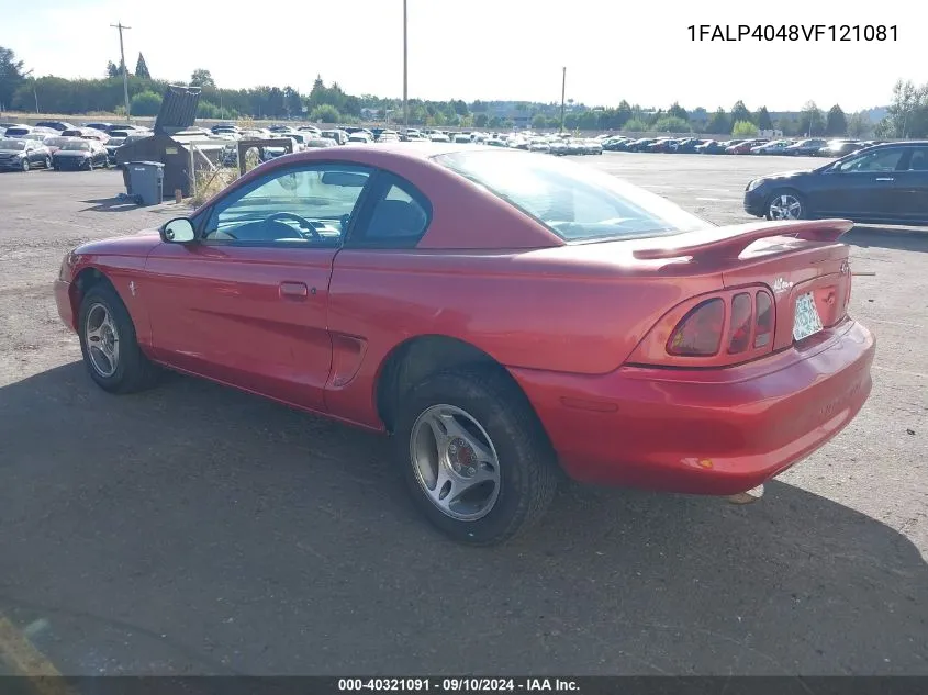 1997 Ford Mustang VIN: 1FALP4048VF121081 Lot: 40321091