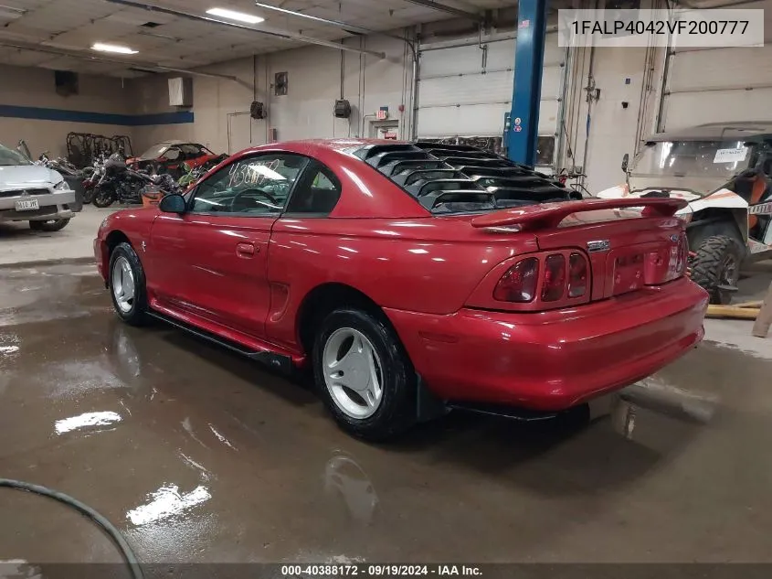 1997 Ford Mustang VIN: 1FALP4042VF200777 Lot: 40388172