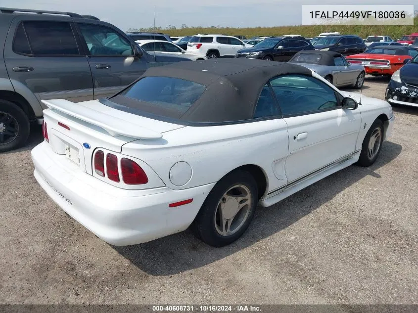 1997 Ford Mustang VIN: 1FALP4449VF180036 Lot: 40608731