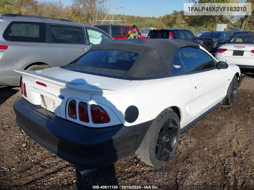 1997 Ford Mustang Gt VIN: 1FALP45X2VF183210 Lot: 40611188