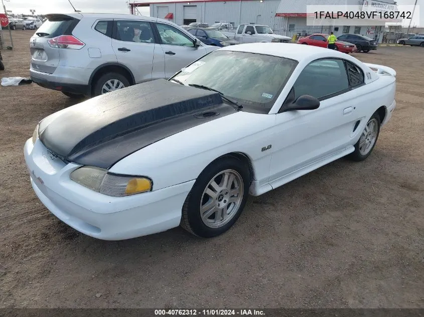 1997 Ford Mustang VIN: 1FALP4048VF168742 Lot: 40762312