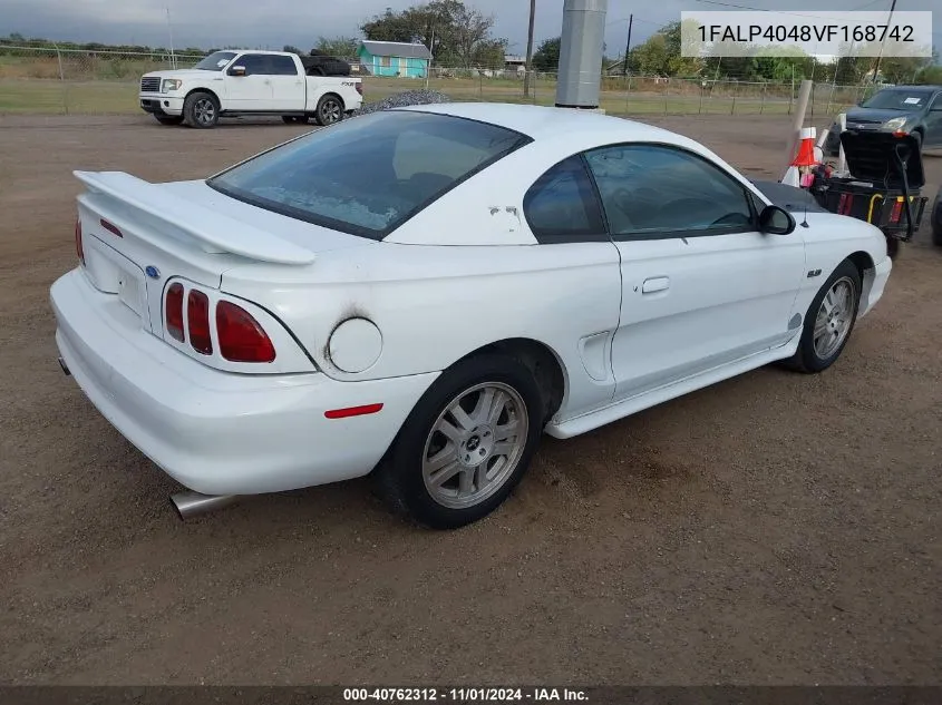 1997 Ford Mustang VIN: 1FALP4048VF168742 Lot: 40762312