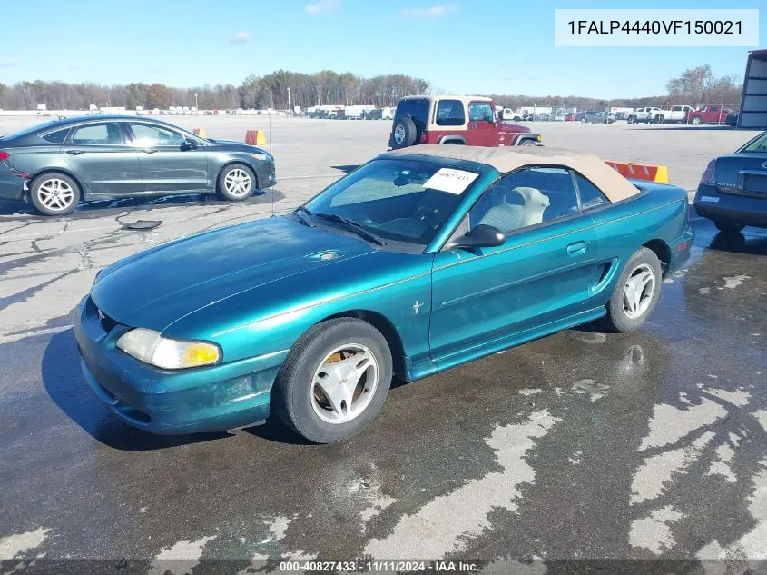 1997 Ford Mustang VIN: 1FALP4440VF150021 Lot: 40827433