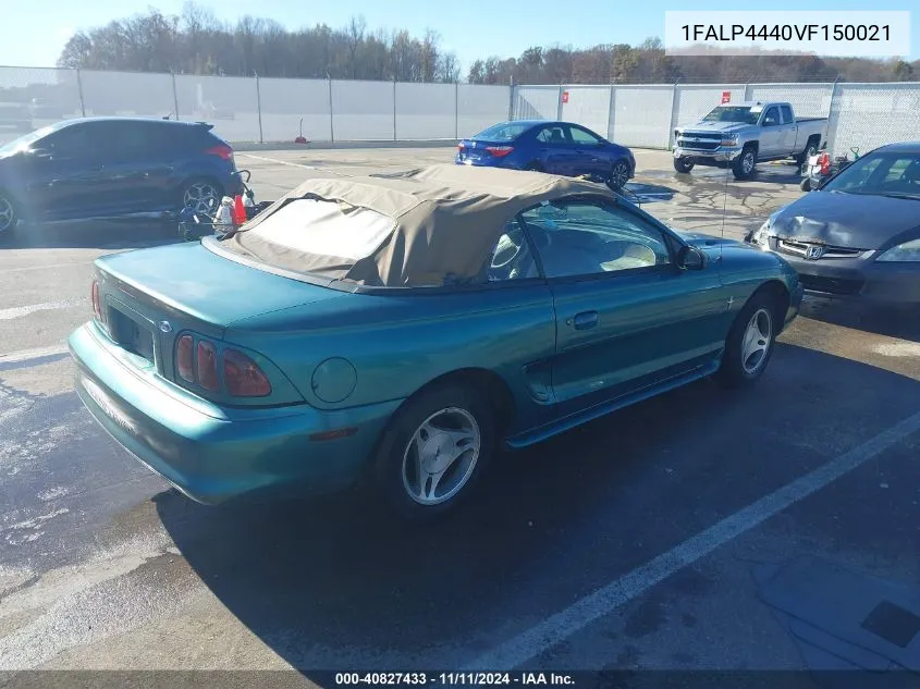 1997 Ford Mustang VIN: 1FALP4440VF150021 Lot: 40827433