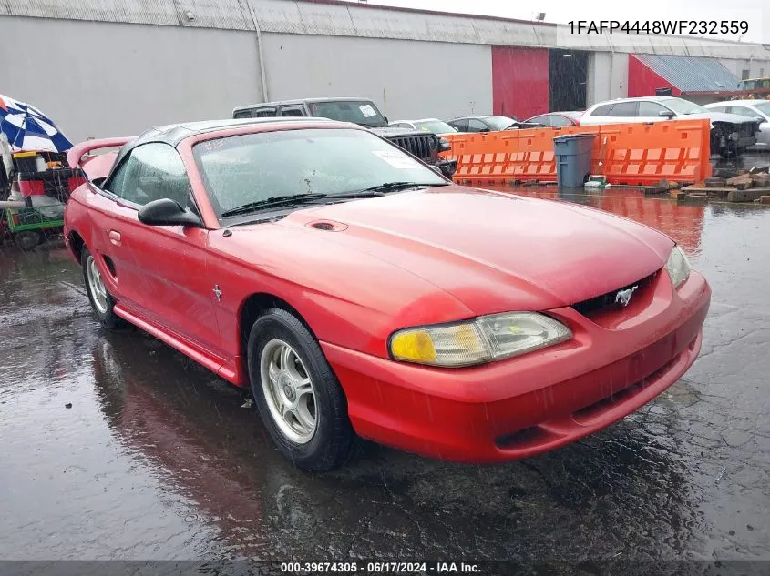 1998 Ford Mustang VIN: 1FAFP4448WF232559 Lot: 39674305