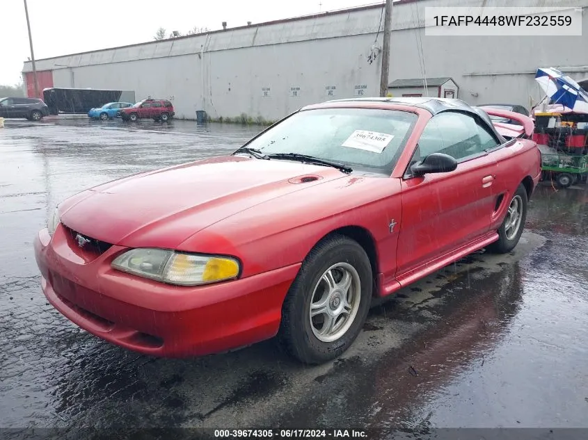 1998 Ford Mustang VIN: 1FAFP4448WF232559 Lot: 39674305