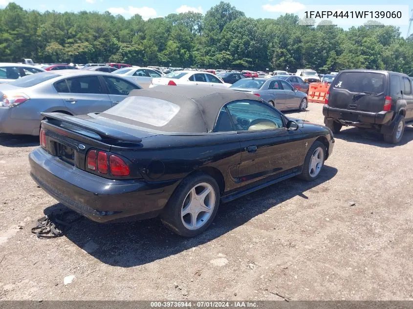 1998 Ford Mustang VIN: 1FAFP4441WF139060 Lot: 39736944