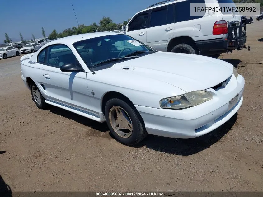 1998 Ford Mustang VIN: 1FAFP4041WF258992 Lot: 40085687