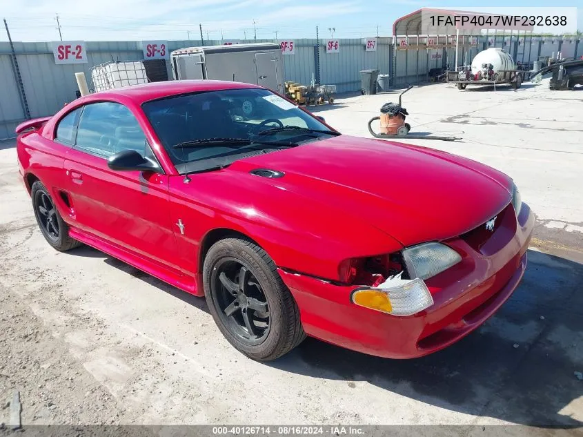 1998 Ford Mustang VIN: 1FAFP4047WF232638 Lot: 40126714