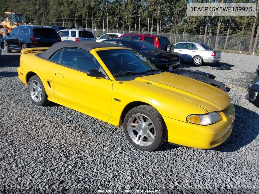 1FAFP45X5WF139975 1998 Ford Mustang Gt