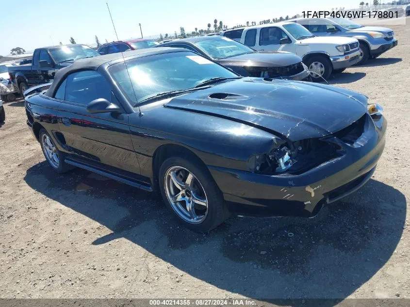 1998 Ford Mustang Svt Cobra VIN: 1FAFP46V6WF178801 Lot: 40214355