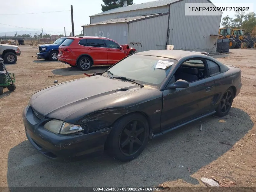 1998 Ford Mustang Gt VIN: 1FAFP42X9WF213922 Lot: 40264383