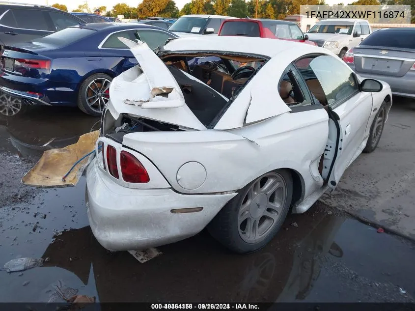 1998 Ford Mustang Gt VIN: 1FAFP42XXWF116874 Lot: 40364158