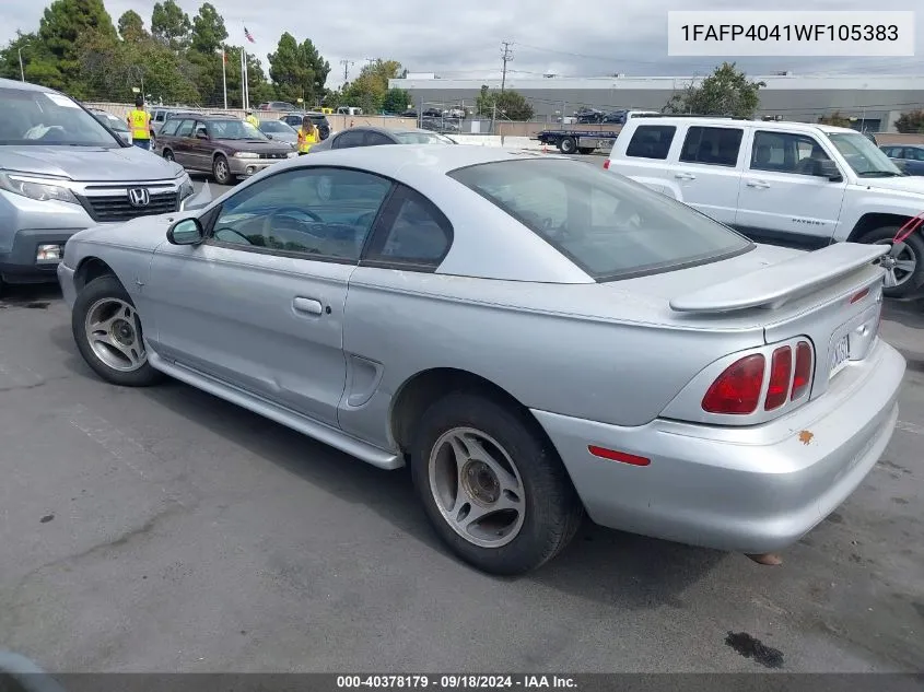 1998 Ford Mustang VIN: 1FAFP4041WF105383 Lot: 40378179