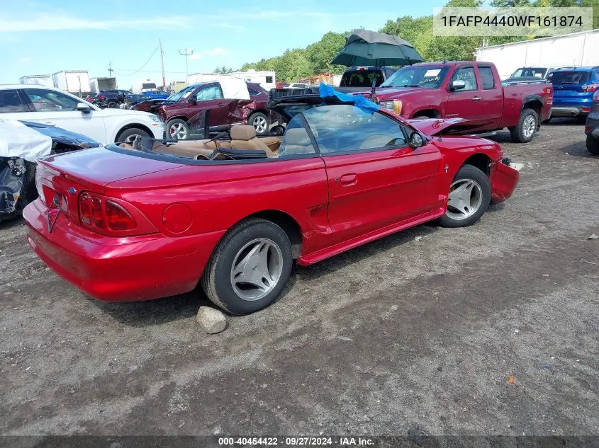 1998 Ford Mustang VIN: 1FAFP4440WF161874 Lot: 40454422