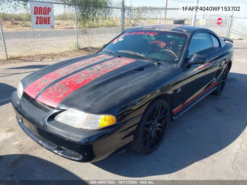 1998 Ford Mustang VIN: 1FAFP4040WF153702 Lot: 40557832