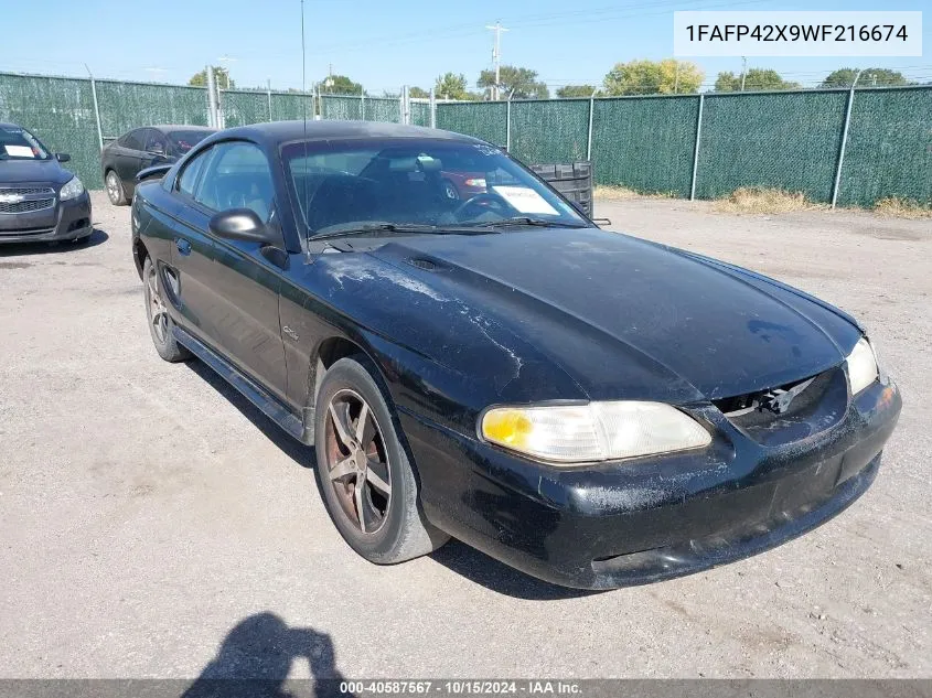 1998 Ford Mustang Gt VIN: 1FAFP42X9WF216674 Lot: 40587567