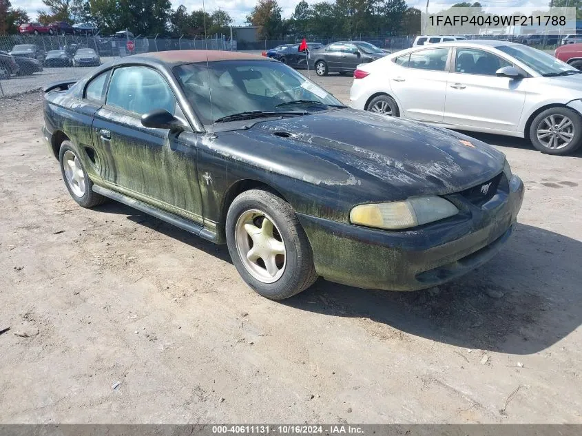 1FAFP4049WF211788 1998 Ford Mustang