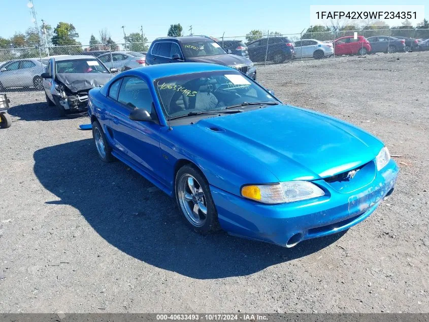 1998 Ford Mustang Gt VIN: 1FAFP42X9WF234351 Lot: 40633493